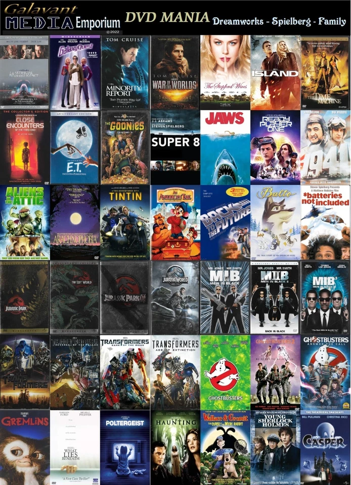 DVD Mania Pick Your Movie Spielberg Dreamworks Anime Family Combine Ship DVD Lot - Image 2 of 4