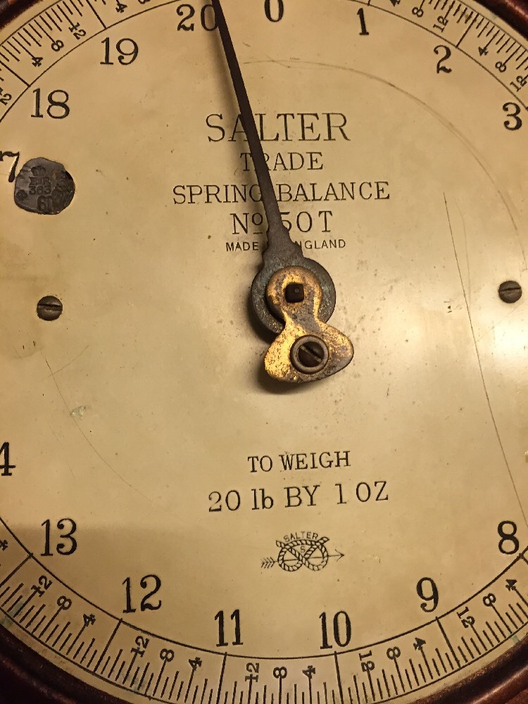 Salter Vintage Trade Spring Balance 20 LB by No 50T Scale Perfect