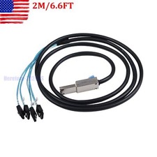 Mini SAS SFF-8088 to 4x SATA 7Pin Mini-SAS Male to SATA Adapter Cable 6.6ft