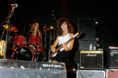 The Bangles Debbi Peterson in Munich 1986 OLD MUSIC BAND PHOTO 2