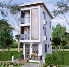 10x20 Feet Small House Plan 3x6 Meter 2 Beds 3 Baths Shed Roof (A4 Hard Copy)