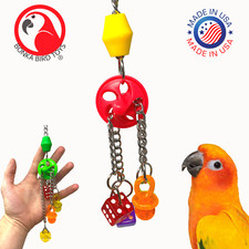 3894 Space Pull Parrot Bird Toy Cage African Grey Conure Amazon