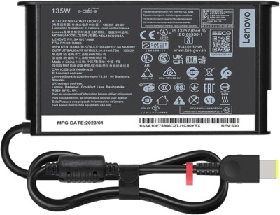 135W Silm Ladegerät für Lenovo Thinkpad X1 Extreme 20MG 20ME, Netzteil für