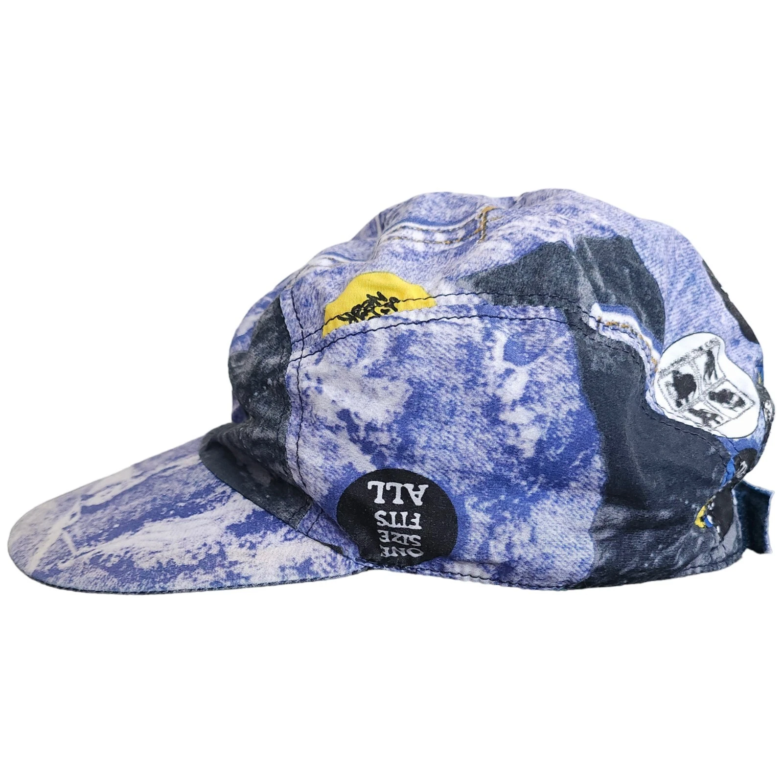 Casquette de baseball vintage Christian Dior par John Galliano Miss Diorella imprimée en denim