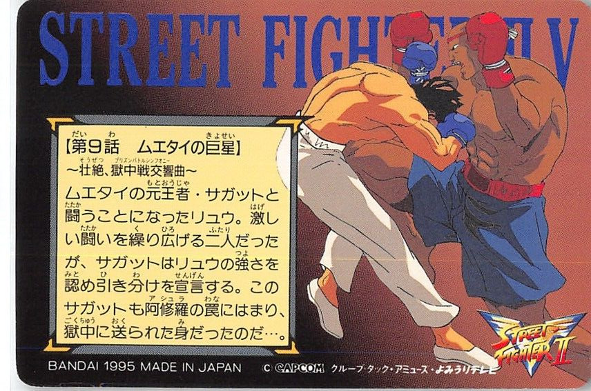 Street Fighter Trading Card Carddass 33 Normal Bandai Ken Masters vs Vega  (II)