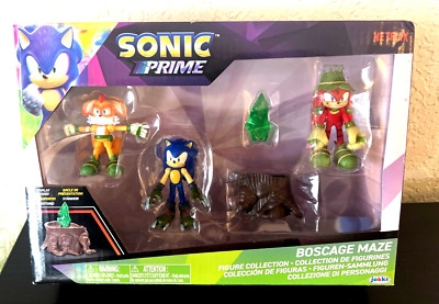 Sonic Prime Netflix Boscage Maze Tails Knuckles 2.5'' Figures Jakks Pacific Sega