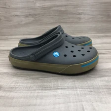 Crocs Clogs Womens 7 Gray slip On Rubber Shoes