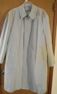 Misty Harbor Mens 40R Beige Removable Lining Trench Coat  Academia Old Money