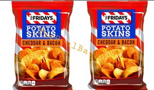 2 T G I Friday S Cheddar Bacon Potato Skins Snack Chips 4oz Ebay