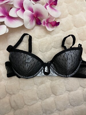  Gina Benotti black  padded underwired  Bra size  it2a eu70a us32a 
