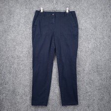 Talbots Pants Womens 6 Blue Slim Fit Mid Rise Straight Leg Stretch Utility Ankle