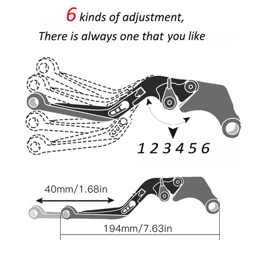 Motorcycle Brake Hand Clutch Lever Grips Handlebar for Kawasaki Z 1000 Z1000 SX - Picture 4 of 25