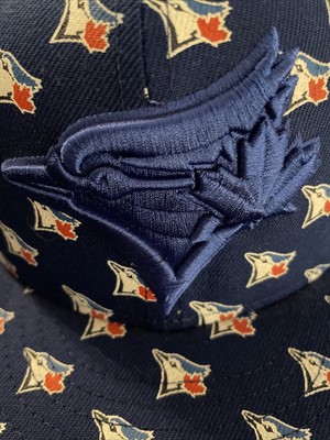 New Era 59fifty Toronto Blue Jays All Over Logo Lifestyle Cap 7 7/8 VHTF!