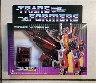 TRANSFORMERS G1 THRUST US SELLER MISB RARE! DECEPTICON JET TOY ROBOT SEEKER