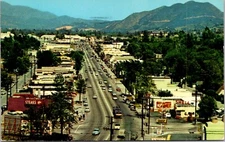 Ventura Boulevard Aerial View Shell Gas Station Los Angeles CA postcard P8