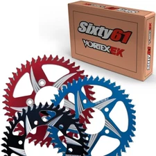 Suzuki GSXR 1000 Rear Sprocket 2017-2025 Vortex 525 35-54 Blue Black Red Aluminu