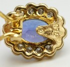 Stunning 18K Yellow Gold 3.6ct Tanzanite & 1.12ctw Diamond Halo Earrings — photo 8