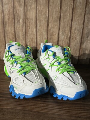 Balenciaga Track Sneakers #542436 Lime/blue Size 10 Excellent
