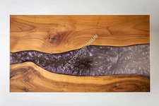 Epoxy Resin Dining Table Top Handmade Natural Acacia Wooden & Hallway Decors