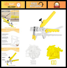 Tile Leveling System Kit - 300 Clips & 100 Wedges, 1/8" Tools for Floor & Wall