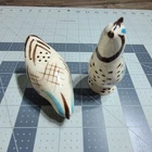 Vintage Red Wing Pottery Quail Salt & Pepper Shakers Hand Painted Birds  No Plug