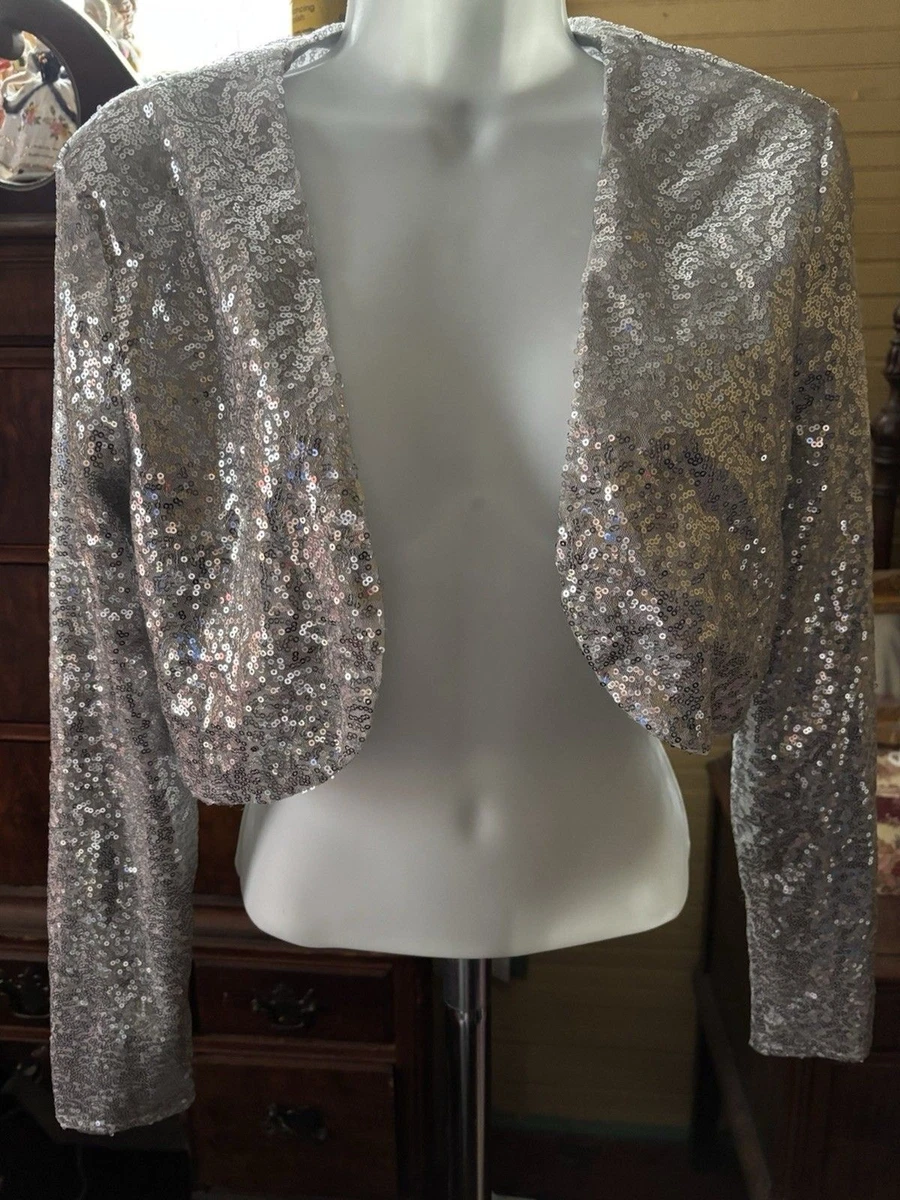 Silver Bolero Shrug In Women's Coats & Jackets for sale - eBay