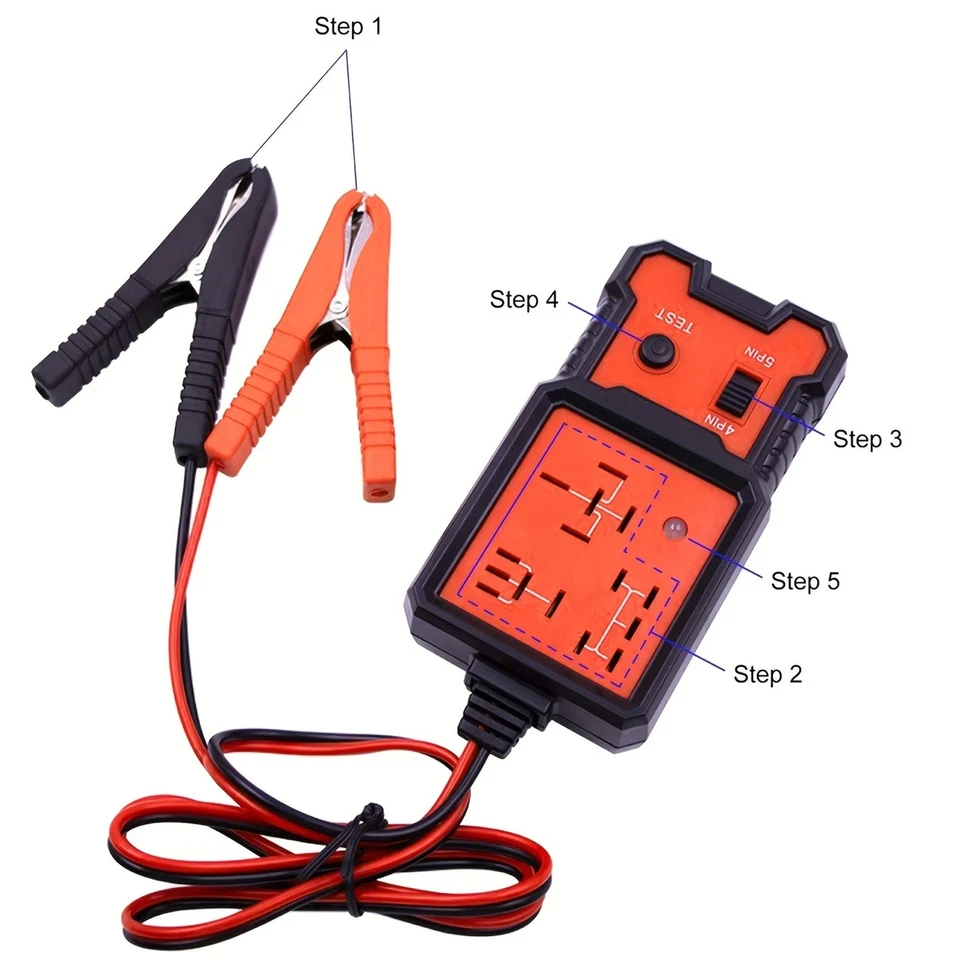 Nuevo Probador de Relé Electrónico Automotriz Coche -4/5Pin 12V Herramienta de Diagnóstico de Coche Foto 3 de 4