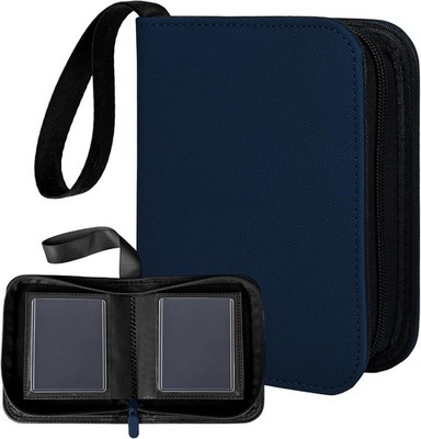 one pocket card binder 4 Pocket Card Binder Pokemon Cards Binder - PU Waterproof Card Folder - Zipper Album with 50 Removable Sleeves - Trading Card Binder for TCG