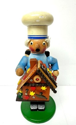 Vintage Steinbach ''DER LEBKUCHENBÄCKER'' Räuchergefäß mit Kurbel Spieluhr
