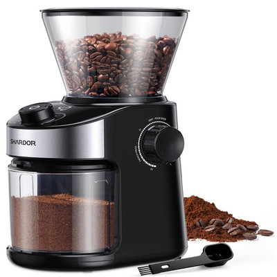 Elektrische Kaffeemühle 25 Stufen Digital Anzeige 200W