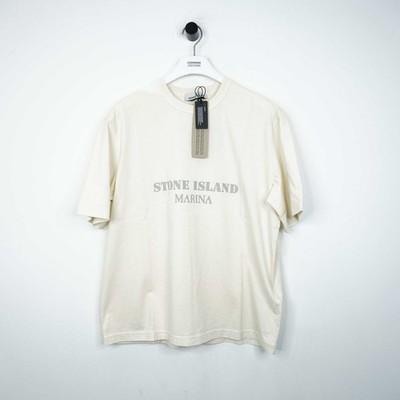 Stone Island Marina Ivory Oversized Logo T-Shirt RRP £200