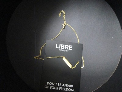 Libre YVES Saint Laurent  FREE TO LOVE Adjustable Gold FAUX NECKLESS NEW sealed