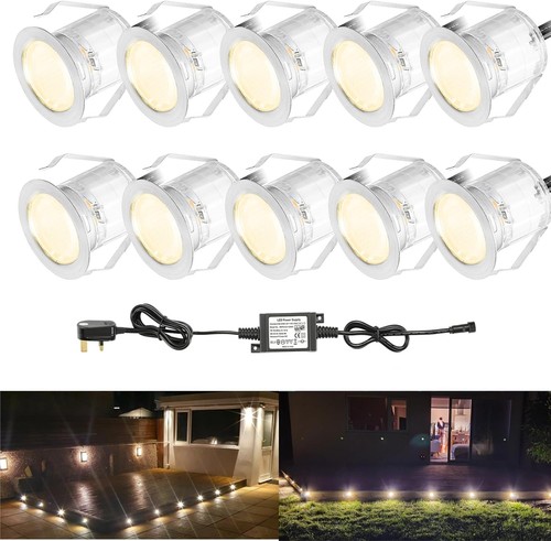 Warm White Led Decking Lights Waterproof Lighting for Terrace/Patio/Path/Wall UK - Picture 9 of 19