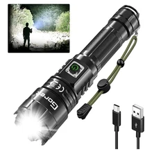 Goreit Flashlights High Lumens Rechargeable, 2000 Lumen XHP70.2 LED Flashligh...