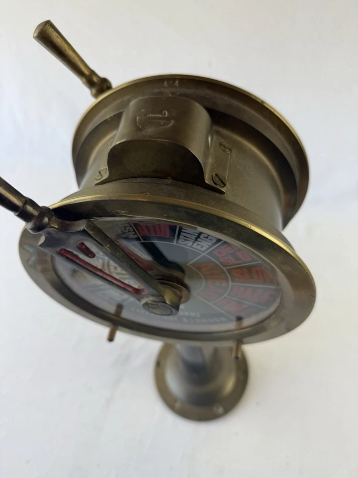Telégrafo, lámpara vintage de latón para sala de máquinas de barco de 20", Chadburns Liverpool y Londres Foto 4 de 4