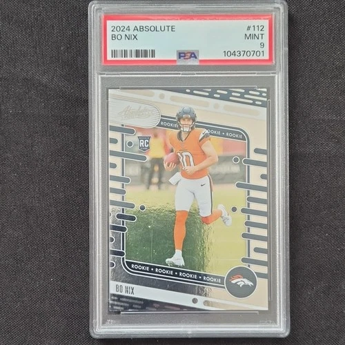 2024 Panini Absolute Bo Nix #112 Rookie Denver Broncos PSA 9