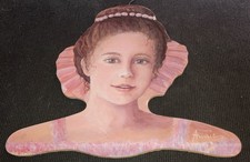 Vintage Annie Rhinehart Child Girl Victorian Wooden Clothes Hanger