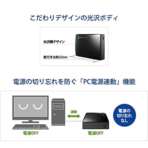 IO Data Blu-ray Drive External Type/USB 3.0/BDXL/M-DISC/16x High Speed Writing - Picture 6 of 9