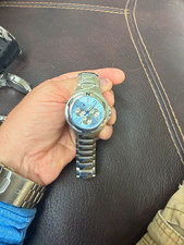 Nautica Men's Chronograph Quartz Watch Blue Dial Stainless Steel Bracelet 100m