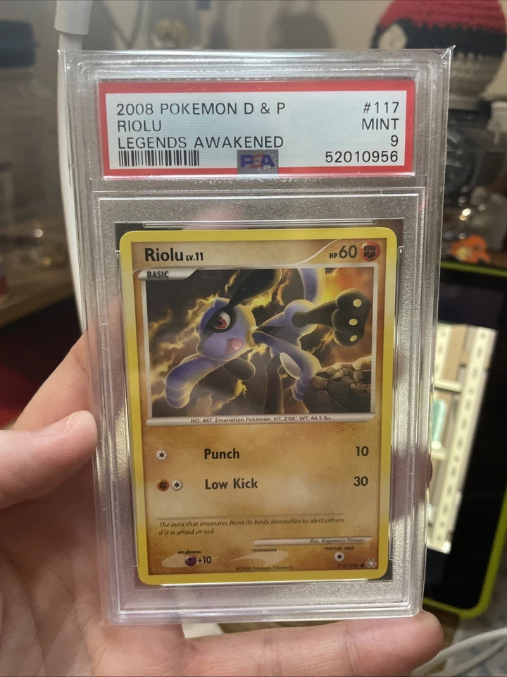 Pokémon TCG Riolu Legends Awakened 117/146 2008 Vintage, Common, PSA 9! Mint! - Image 4 of 4