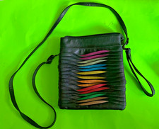 Black With Multi-Colors Purse Crossbody Or Wristlet