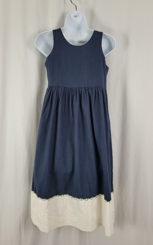 Vintage Hartstrings Girls' Jumper in Navy Blue w White Border Size XL? - Picture 11 of 16