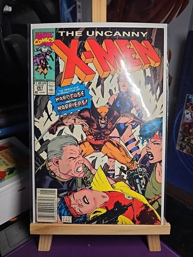 THE UNCANNY X-MEN 261 NEWSSTAND MARK JEWELERS RED JIM LEE MARC SILVESTRI 1990 .
