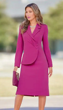 Size 16 Monroe and Main Magenta Formal Wedding Church Perfect Coverage Dress