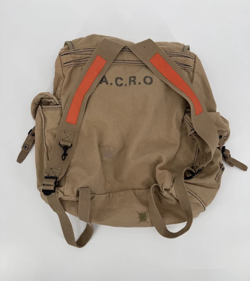 Mochila A.C.R.O de viaje de safari militar beige de lona Gap vintage Foto 2 de 4