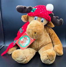 Commonwealth Vintage 1986 Mooseltoe Christmas Moose Plush 23" w/ Tags, NOS