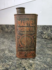 Antique 1920's Marvel Mystery Oil Service Can *Empty* (Lot 109)