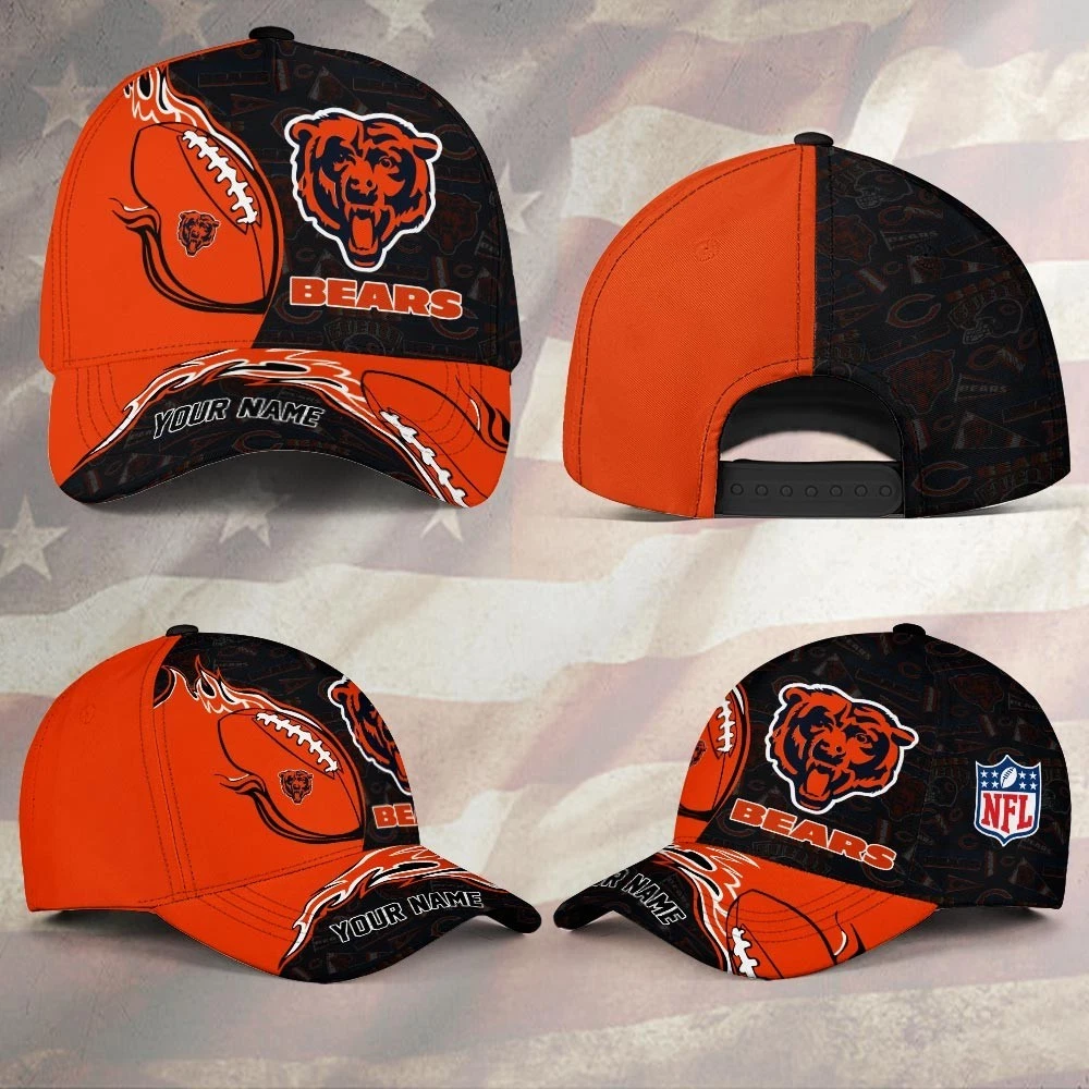 Custom Name Chicago Football Team Bearss Cap For Fans