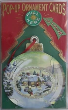 3D Pop-Up Ornament Greeting Cards #6 Box Winter Cottage