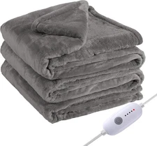 Electric Heated Blanket Full Size 72"x84", Fast Heating Blanket, Soft Cozy for B